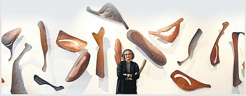 Manisha Parekh in front of ‘Alchemy’