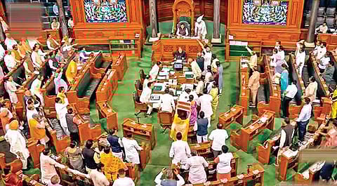 Proceedings of Lok Sabha underway during Budget Session of Parliament, in New Delhi, Thursday | PTi