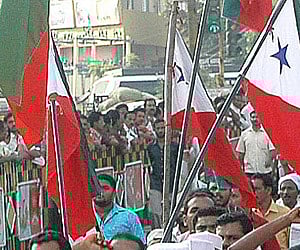 Representational image of SDPI's flag.