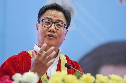 A file photo of Union Minister of Law and Justice, Kiren Rijiju, used for representative purposes only. (Photo | PTI)