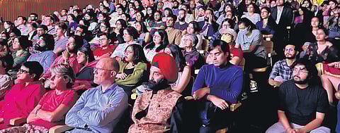 Attendees at the film screening organised by The French Institute in India
