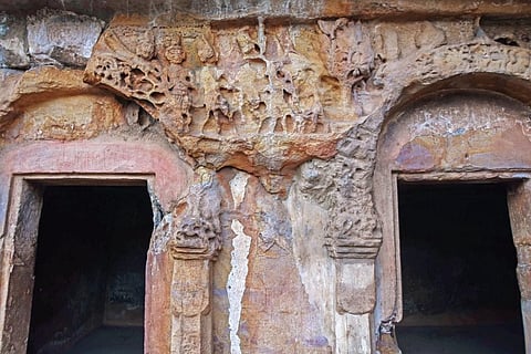 Ancient sculpture at Elephant Caves in Udayagiri hills | DEBADATTA MALLICK