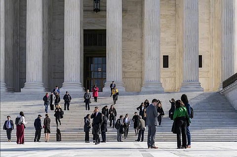 FILE - People leave the Supreme Court after oral arguments in Perez v. Sturgis Public Schools, Jan. 18, 2023, in Washington. (Photo | AP)