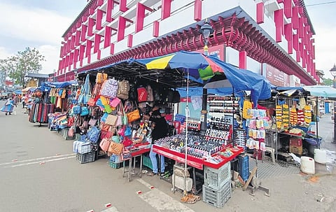 Street vendors are facing neglect and unlawful eviction in the capital. A scene in front of the Sree Padmanabhaswamy Temple