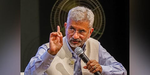 Union External Affairs Minister S Jaishankar speaks at the 'Yuva Samvada', organised by Bharatiya Janata Yuva Morcha, in Bengaluru, Friday, March 24, 2023. (Photo | PTI)