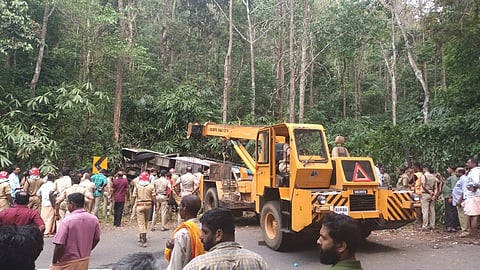 Officials from the Fire and Rescue department, police, and local residents are leading the rescue operation. (Photo | ENS)