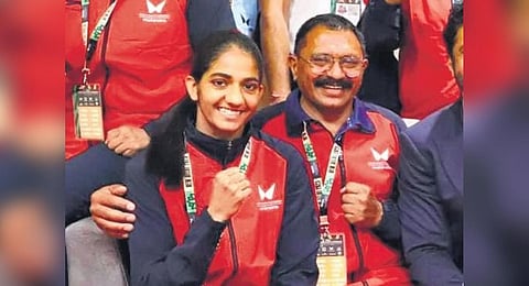 Bhaskar Bhatt with Nitu Ghanghas