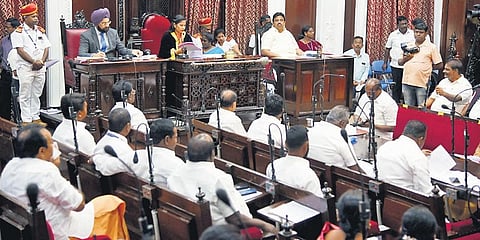 Chennai Corporation council meeting underway at the Ripon Building in Chennai on Thursday | R Satish Babu