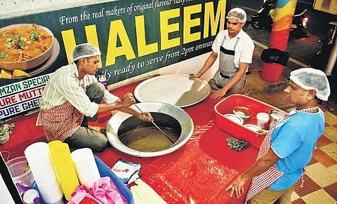 A vendor preparing Haleem in Vijayawada on Thursday | Prasant Madugula