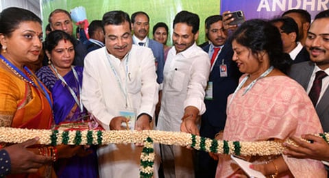 GIS: 70 projects totalling 2,014 km costing Rs 33,540 crore underway in AP, says Nitin Gadkari