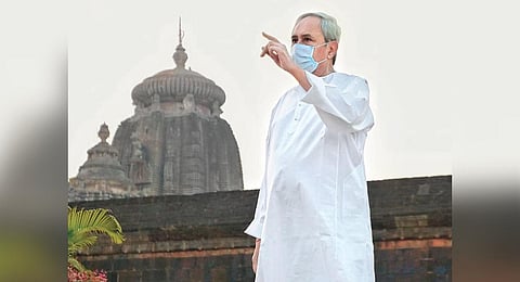 Chief Minister Naveen Patnaik during his review of Ekamra Kshetra project around Lingaraj temple in Bhubaneswar on Wednesday. (File Photo | Express)