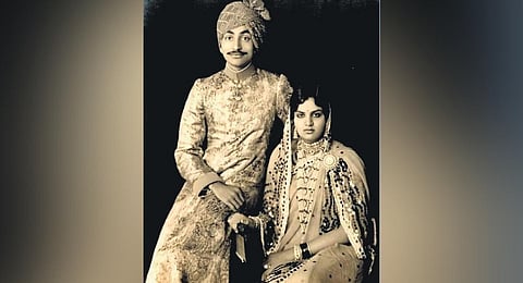 Maharaja Rajendra Narayan Singh Deo with his wife