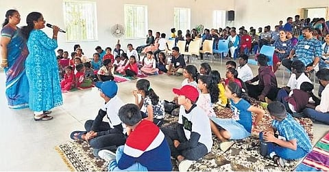  Storytellers from Kathai Kalatta conducted the session 