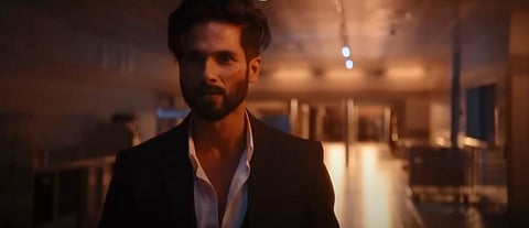 A still from the teaser 'Bloody Daddy' starring Shahid Kapoor. (Photo | YouTube screengrab)
