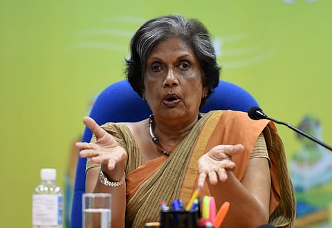 A file photo of former Sri Lankan president Chandrika Kumaratunga from February 14, 2017, used for representative purposes only. (Photo | AFP)