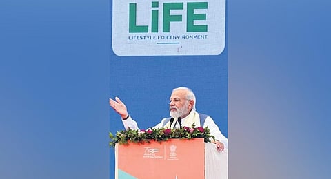 Addressing the event, PM said climate change cannot be fought alone from conference tables.