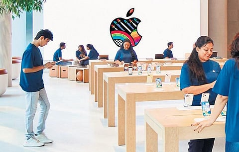 Apple BKC, the US-based company’s first Store in India, in Mumbai | Express
