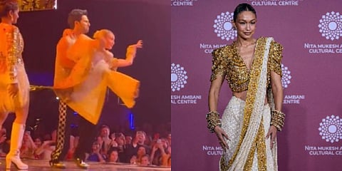 Bollywood actor Varun Dhawan and Gigi Hadid (Photo | PTI)