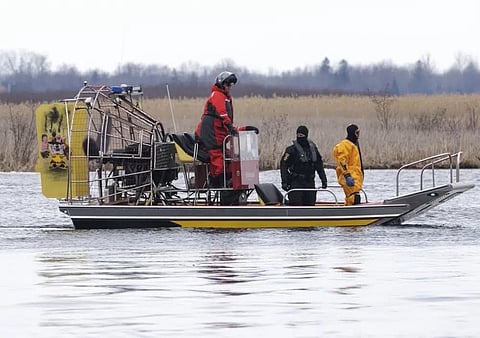 Searchers look for victims in Akwesasne, Quebec, Friday, March 31, 2023. (Photo | AP)