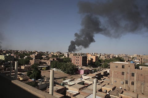 Smoke is seen in Khartoum, Sudan, Wednesday, April 19, 2023. (Photo | AP)