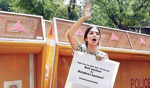 November 2022: The Kathua gang-rape and murder of a minor girl led to massive protests throughout the country. (File Photo | EPS)