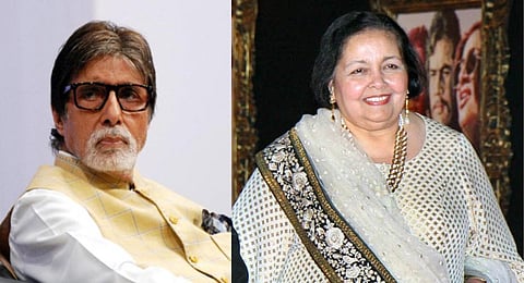 Amitabh Bachchan and Pamela Chopra. (Photos | PTI/ Twitter)