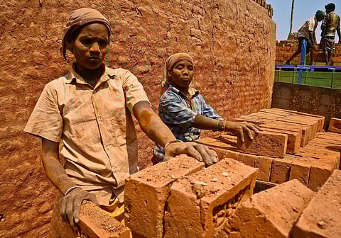 File photo of bonded labourers at a brick kiln in Poonamallee used for representational purposes.