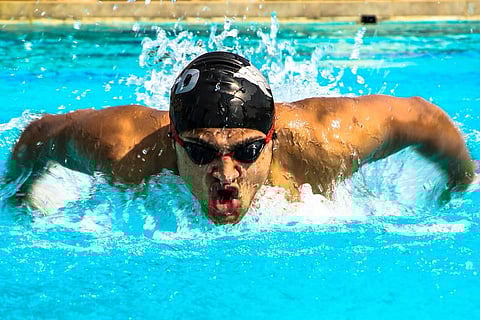 Swimmer Aryan Singh Dadiala. (Photo | Aryan Singh Dadiala Facebook)
