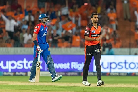 Bhuvi and Natarajan (together adjacent to each other). ( Photo |IPL )
