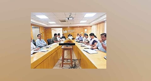 Officials deliberating modalities of the DPR in Bhubaneswar. (Photo | Express)