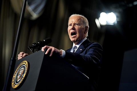 US President Joe Biden speaks at an event in Washington, Tuesday, April 25, 2023. (Photo | AP)