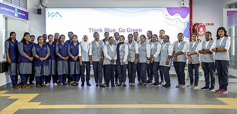 The newly-appointed Kudumbashree workers. (Photo | Express)