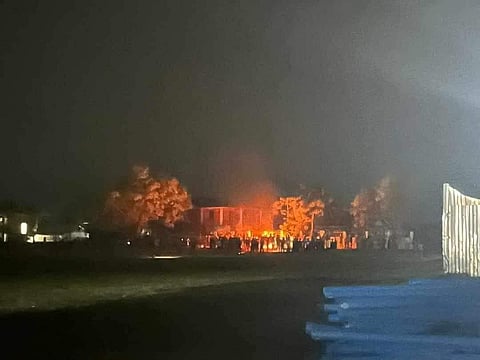 The protestors had set fire to the DM’s office complex and some government vehicles in Churachandpur.