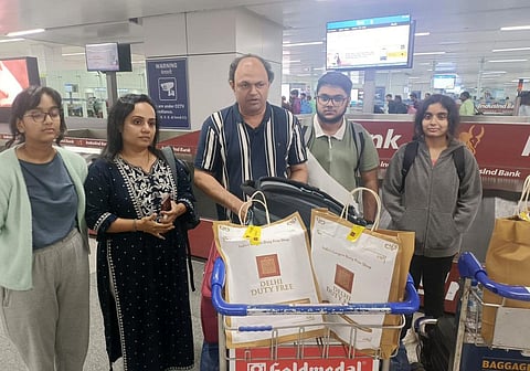 The Alappatts — Biji, Sheron, Michelle, Rochal, and Daniel — were among the 19 Malayalis who fled war-torn Sudan and arrived in Kerala on Thursday.
