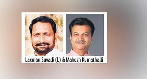 Gokak BJP MLA Ramesh Jarkiholi is spearheading the campaign for Kumathalli, while Savadi is working hard to reclaim the seat.