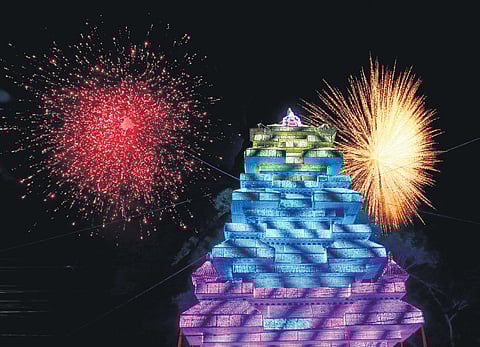 Sample fireworks of Paramekkavu