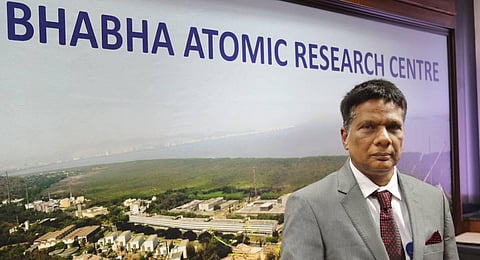 Noted physicist and director of Bhabha Atomic Research Centre (BARC) Ajit Kumar Mohanty. (Photo | Twitter, @dpradhanbjp)