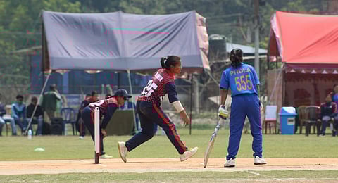 India-Nepal Women Bilateral T20 Cricket Series for the Blind- Match 3. (Photo | Twitter, @blind_cricket)