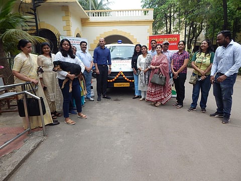 The ambulance service was launched by the People for Animals Society and was inaugurated by the Raipur collector Dr Sarveshwar N Bhure. (Photo | Special Arrangement)