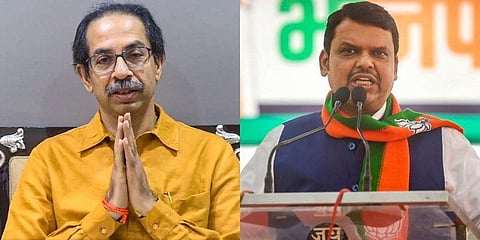 (L) Uddhav Thackeray and (R) Devendra Fadnavis (Photos | PTI)