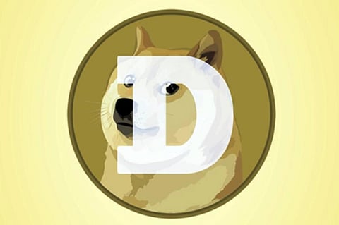 This mobile phone app screen shot shows the logo for Dogecoin. (Photo | AP)