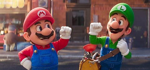This image released by Nintendo and Universal Studios shows Mario, voiced by Chris Pratt, and Luigi, voiced by Charlie Day in Nintendo's 'The Super Mario Bros. Movie.' (Photo | AP)