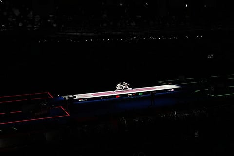 Fencers compete in the men's individual semifinal Sabre competition at the 2020 Summer Olympics, on July 24, 2021, in Chiba, Japan. (Photo | AP)