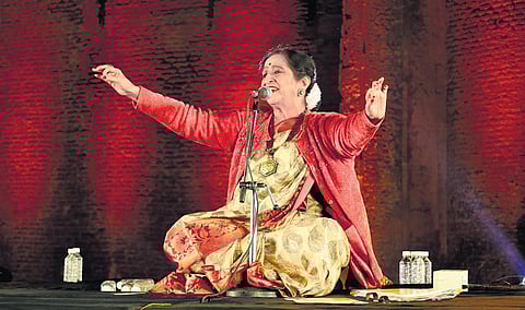 Aruna Sairam performs at the Gobindgarh fort in Amritsar