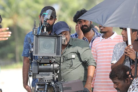 Cinematographer-cum-commercial film director Sajan Kalathil during the making of 'Balloons'.