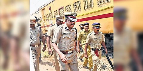ADGP M R Ajith Kumar at Kannur railway station