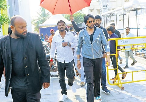 Sudeep on the sets of Usire Usire