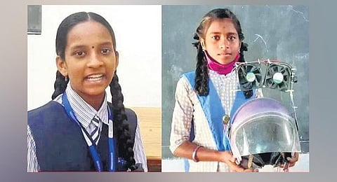 Dasari Harshita and Mustyala Pujashree won INSPIRE Award at the National Level Exhibition and Project Competition hosted by the Centre in 2022 at New Delhi