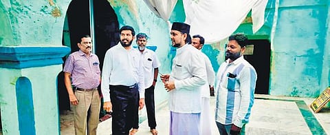 Nagapattinam MLA J Mohamed Shanavas inspecting the Nagore Dargah | express