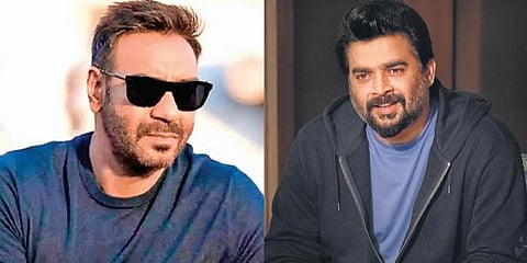 Actors Ajay Devgn and R Madhavan